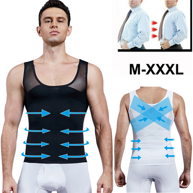 Crossfit Weight Vest - Mannen Shapewear Borst Compressie Shirt te