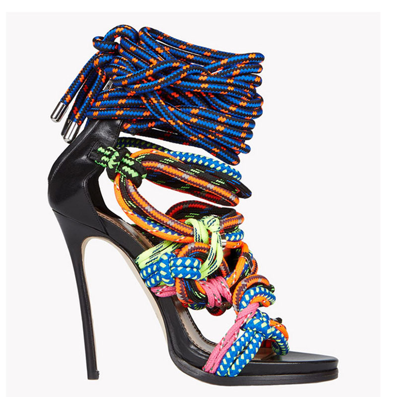 Crossfit Lady - Zomer Kleurrijke Touw Bandjes Knoop Sandalen