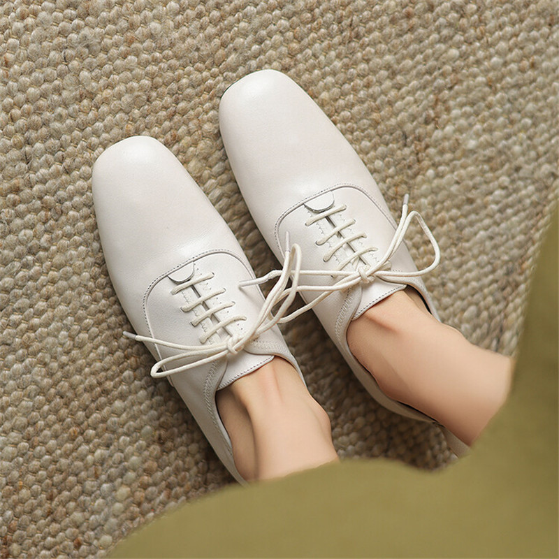 Crossfit Lady - Nieuwe lederen kanten loafers lente/herfst ronde