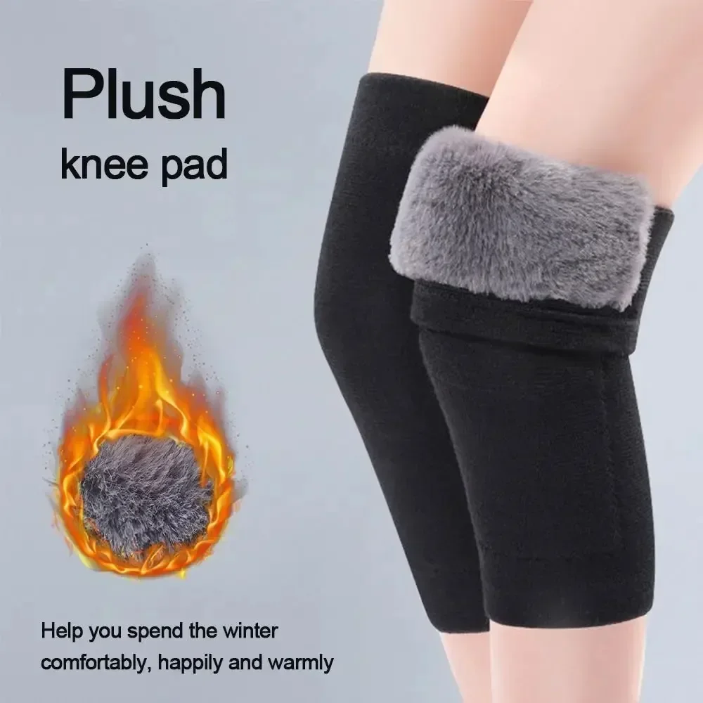 Knee Sleeve Pair - Winter Warm Kniegewrichtspijn Artritis Konijnenbont Knie