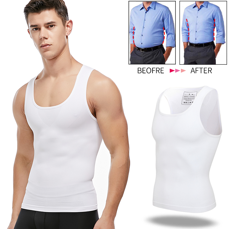 Crossfit Weight Vest - Heren Afslanken Body Shaper Borst Compressie