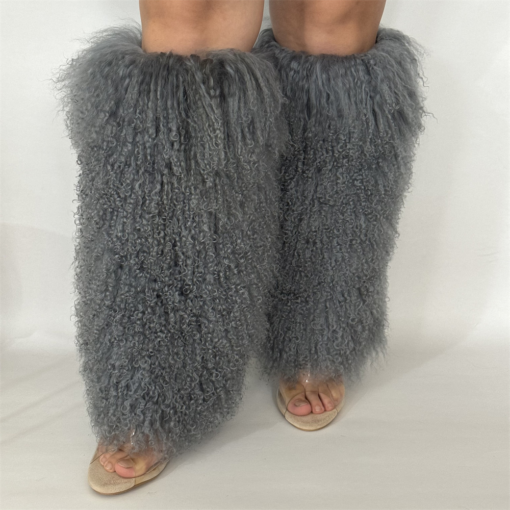 Knee Sleeve Pair - Vrouwen Spice Girl Echt Mongools Bont
