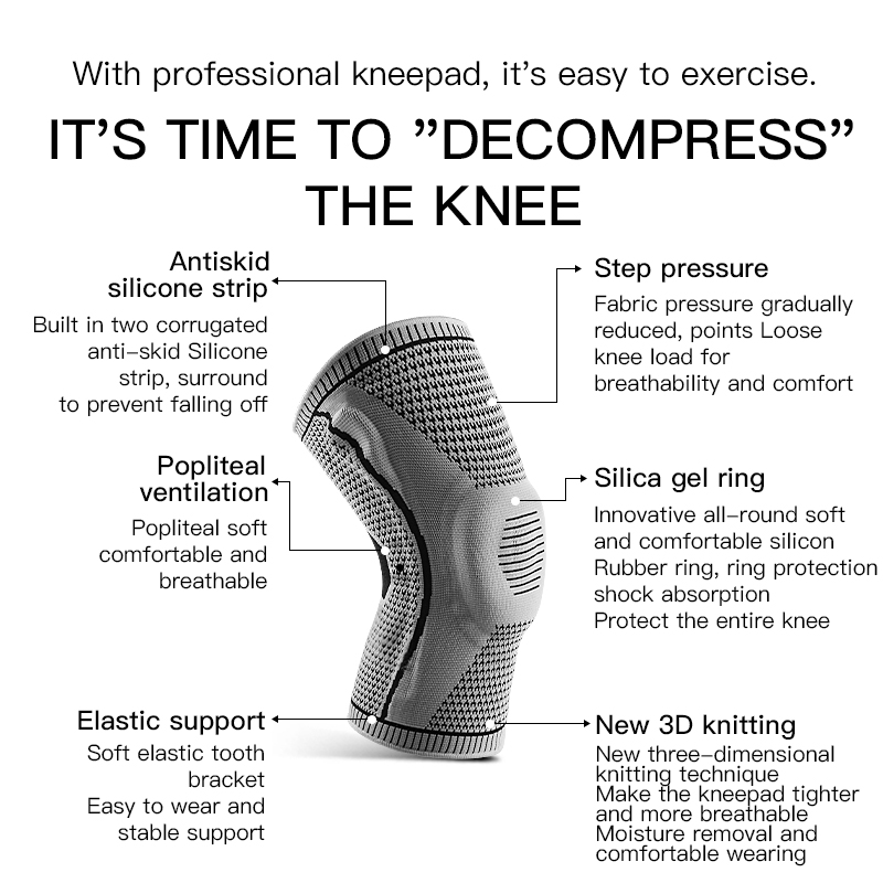   Elastische siliconen kniebra - Knee Sleeve Pair recensie en prijs